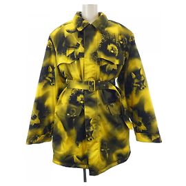 Abrigo PRADA Re-Nylon Negro Amarillo