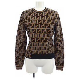 Fendi Strickware Braun Schwarz