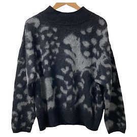 ISSEY MIYAKE IM03KN296 Mohair-Strickpullover Schwarz