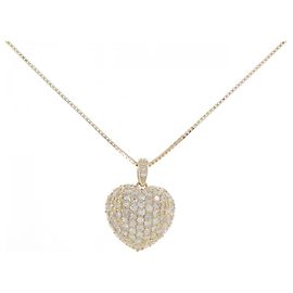 Autre Marque Collier pendentif en diamant Au750 Doré