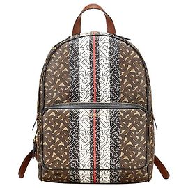 Burberry TB Monogram Coated Canvas Backpack Brown