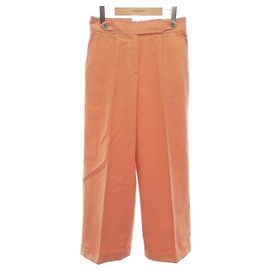Pantalones de algodón Clou de Sell Hermès 36 Naranja