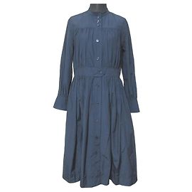 Mila Schön Abito camicia Gather Mila Schon, abito al ginocchio Blu Blu navy