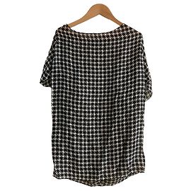 Blusa trasparente a scacchi LANVIN Nero Bianco