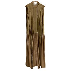 Autre Marque Langes Kleid mit Ausschnitt Kei Shirahata Styling Gather Docking Beige