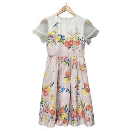 Autre Marque Vestido com impressão floral em gradiente Chesty Branco