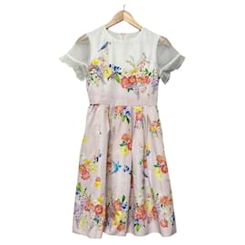 Autre Marque Chesty Kleid mit Blumenmuster-Gradient Weiß