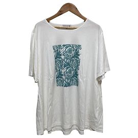 Camiseta estampada Mackintosh BIBURY FLOWER 001 Blanco