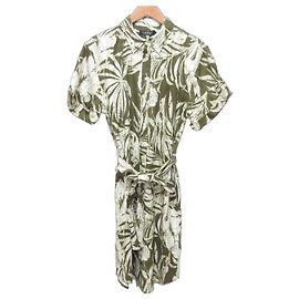 Vestido Camisa Lauren Ralph Lauren Verde Caqui