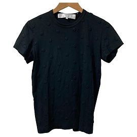 Camiseta de manga curta com bordado de bolinhas COMME des GARCONS Preto