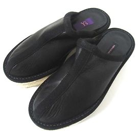 Autre Marque Yohji Yamamoto Espadrille Mule Sandals Black