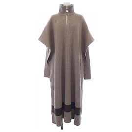Robe en cachemire Hermès Marron Beige
