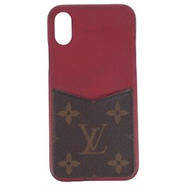 Louis Vuitton Bumper Monogram Phone Case Brown Red