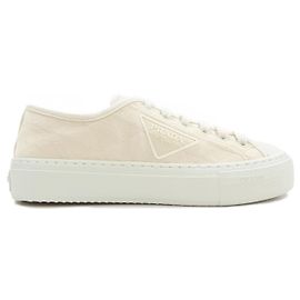 Prada 1E407N Stoff-Sneaker Beige