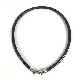 Collana Choker Bulgari Accessorio in Pelle per Uomini e Donne Nera Nero