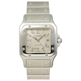 Orologio da Uomo Cartier Santos Galbee LM, Argento, Movimento Automatico Argento