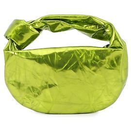 Sac à main Jodie Mini Metallic Crush en cuir verni BOTTEGA VENETA Vert