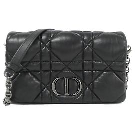 Christian Dior Caro Handbag Pouch Shoulder Bag Black