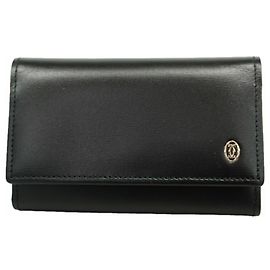 Cartier Pasha Leather Key Case (Black) - Men's & Women's Black