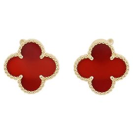 Orecchini Van Cleef & Arpels Alhambra, Cornalina, Oro Giallo (), Orecchini per Donne Giallo