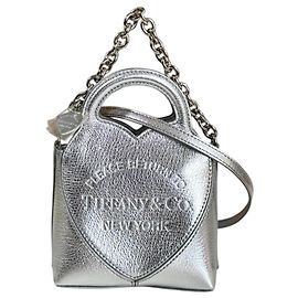 Borsa a Spalla Return to Micro di Tiffany & Co., Pelle, Argento, Donna, Argento