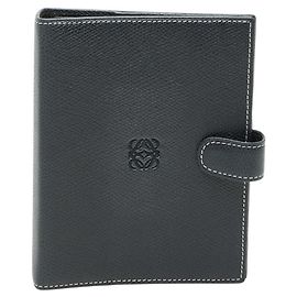 Loewe Anagram - Agenda Planner Cover, System Planner, Navy Leather, Women's LOEWE Navy blue