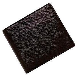 Bally fold Wallet Brown Unused Leather BALLY Grain Folding Compact Brown