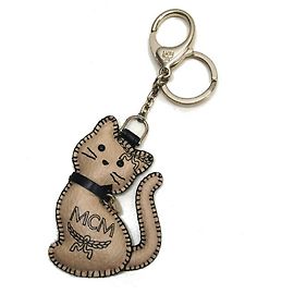 Porte-clés MCM Visetos Motif Chat Noir