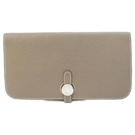Hermès Hermes Dogon Long Wallet Brown