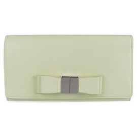 BALENCIAGA Classic Continental Wallet Long Leather Light Yellow fold Yellow