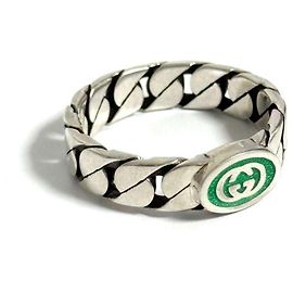 Anello in argento Interlocking G da uomo Gucci Argento