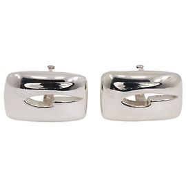 Gemelli in argento con logo G Gucci realizzati in Italia per uomini Argento