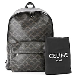 Céline CELINE Triomphe Medium Backpack, Black/Brown, BOV Black