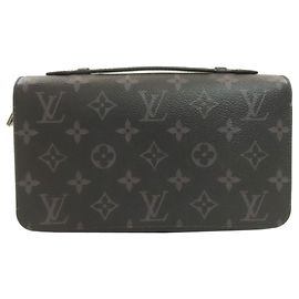 Borsa Clutch Zippy XL Louis Vuitton Monogram Eclipse Uomo LOUIS VUITTON Nero