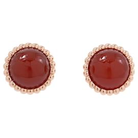 Van Cleef & Arpels Perlee Couleurs Carnelian Earrings, Pink Gold () Pink