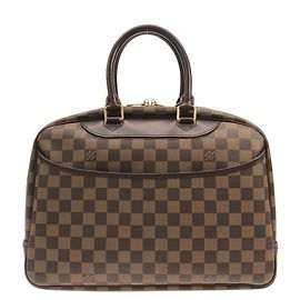 Louis Vuitton Damier Bowling Vanity Handbag Brown