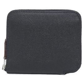 Hermès Hermes EN LIBERTE Silk In Compact Wallet Black