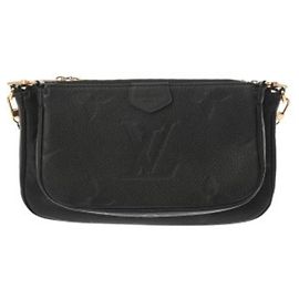 LOUIS VUITTON Louis Vuitton Monogram Empreinte Multi Pochette Accessoires Noir Women's Leather Shoulder Bag A Rank Used Ginzo Multiple colors