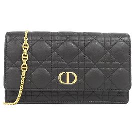Christian Dior Caro Wallet Chain Black