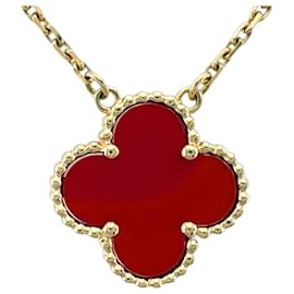 Collana Vintage Alhambra in Cornalina Van Cleef & Arpels, Collana in Oro per Donne D'oro