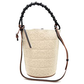 Borsa a secchiello Gate Loewe, Donna / , Pelle, Beige x Nero Nero