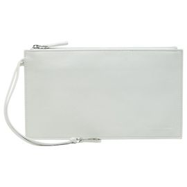 Bolsa Arco Bottega Veneta com acessórios: bolsa, pouch, couro branco, feminino. Branco