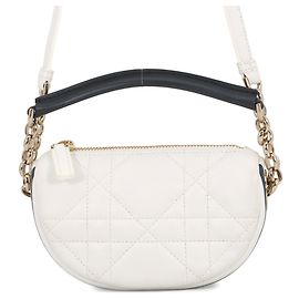 Borsa hobo micro Vibe Macro Cannage Christian Dior bianca per donne Bianco