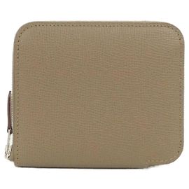 Hermès Hermes EN LIBERTE Silk In Compact Wallet Brown