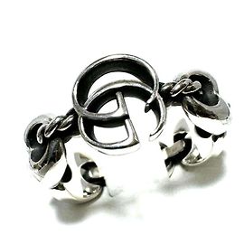 GUCCI Herren Ankerkettenring, Silber Silber