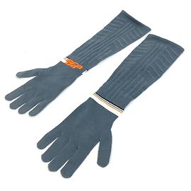 PRADA Long Gloves Polyester Women's Grey Brown
