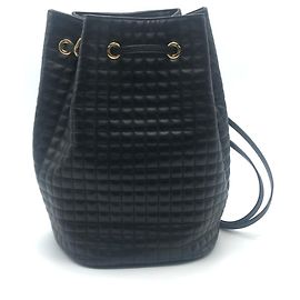 Céline Mochila Celine Small C Charm de cuero para mujeres negra x Negro