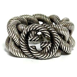 Anello Gourmet Chain da uomo Gucci, Argento Argento