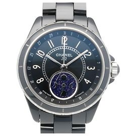 Chanel Watch Stainless Steel Automatic Men's CHANEL Black