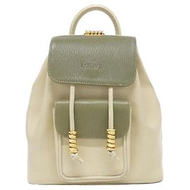 Mochila Loewe de couro bege Bege